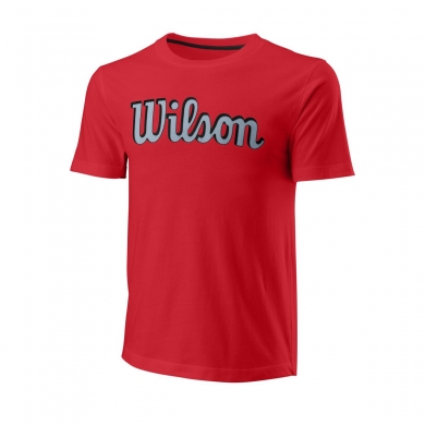 Wilson Tennis Tshirt Script Eco Cotton (Cotton, Slim Fit) red Men